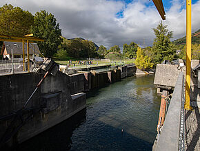 Visite de la prise d’eau du Canal, Beyrède-Jumet, bassin versant de la Neste, commentée par la CACG (Compagnie d’Aménagement des Coteaux de Gascogne) - Agrandir l'image (fenêtre modale)